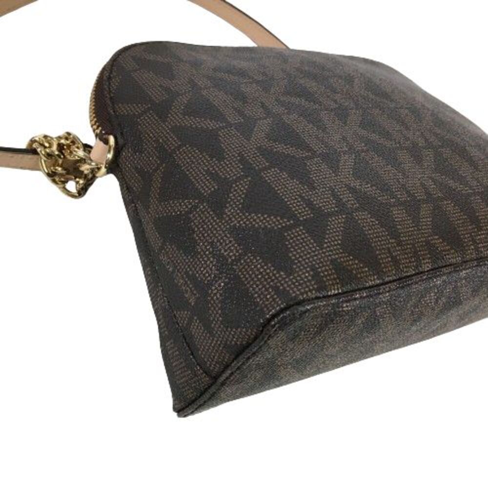 Michael Kors Cindy MK Signature Dome Crossbody Bag Brown Gold Logo 38H9CCPC3B - Picture 9 of 16